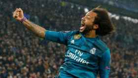 Marcelo celebra su gol a la Juventus