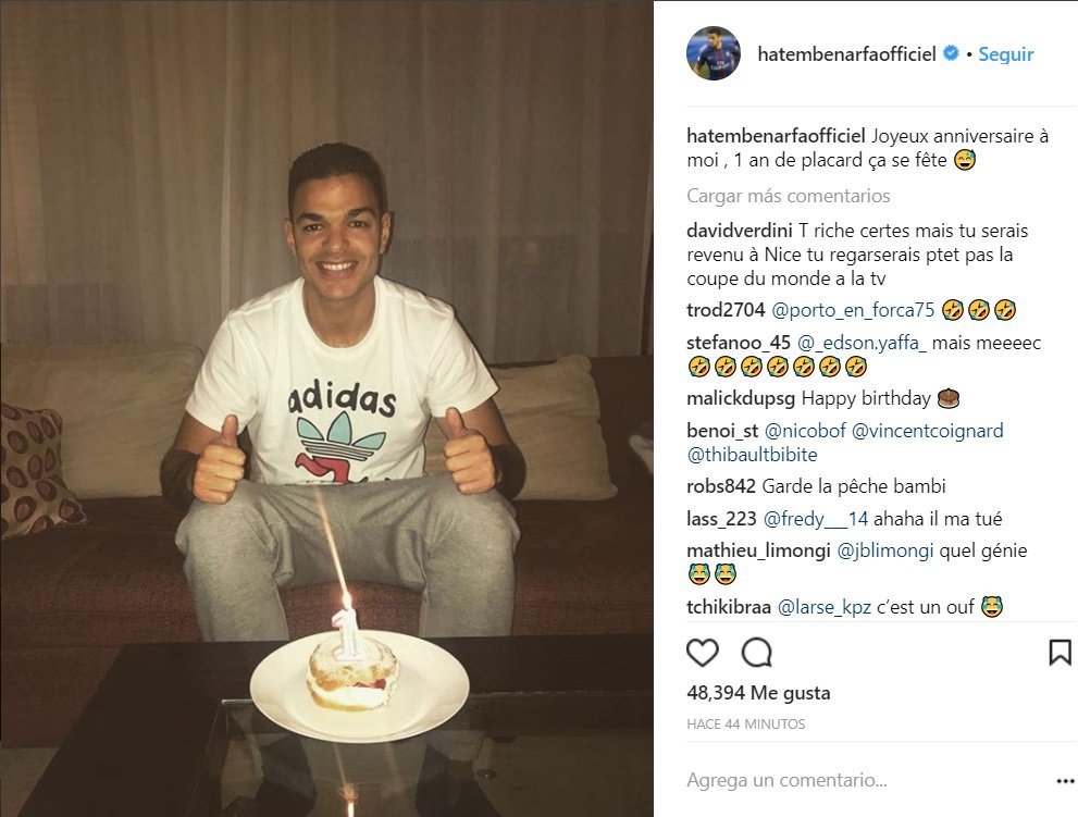 Hatem Ben Arfa se toma a risa su año de inactividad en el PSG. Foto: Instagram (@hatembenarfaofficiel).