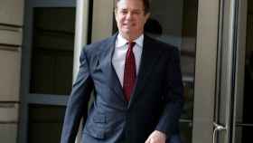 Paul Manafort a la salida de la audiencia que tuvo el miércoles con el fiscal Mueller.
