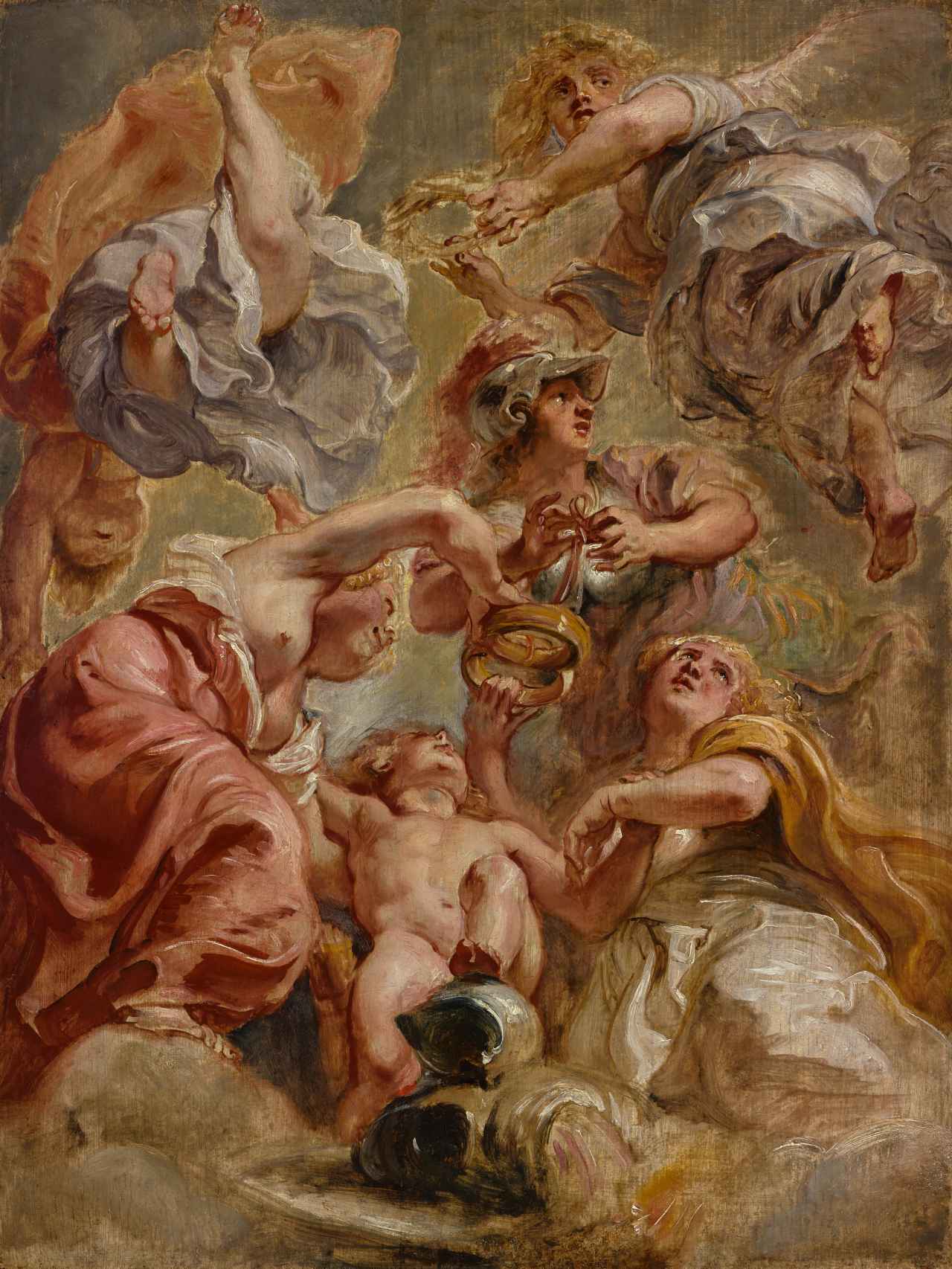 Inglaterra, Escocia, Minerva, Cupido y dos Victorias, de Rubens, en 1632.