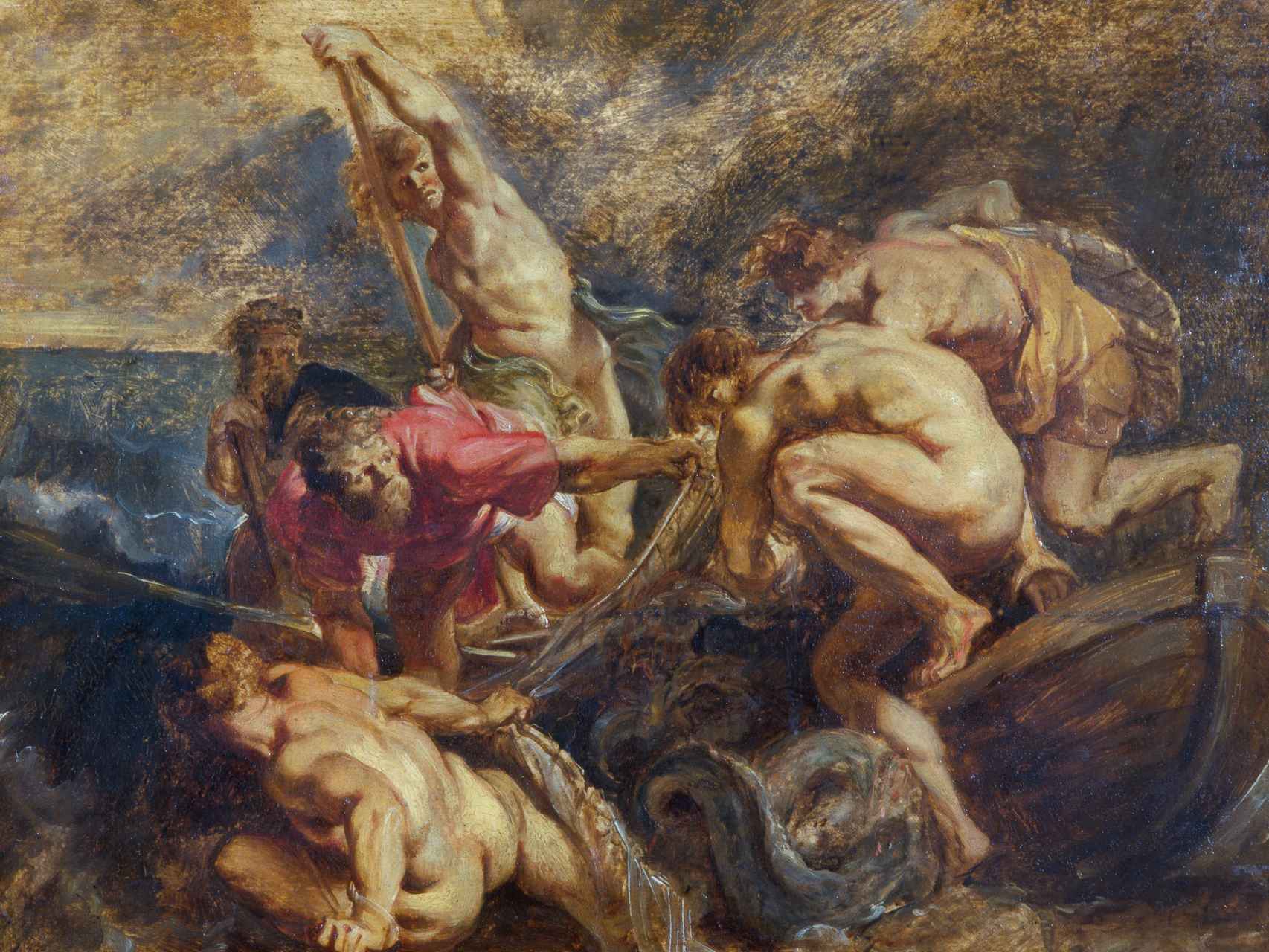 La pesca milagrosa, boceto de Rubens, de 1610.