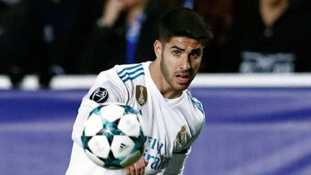 Asensio, en un partido del Real Madrid