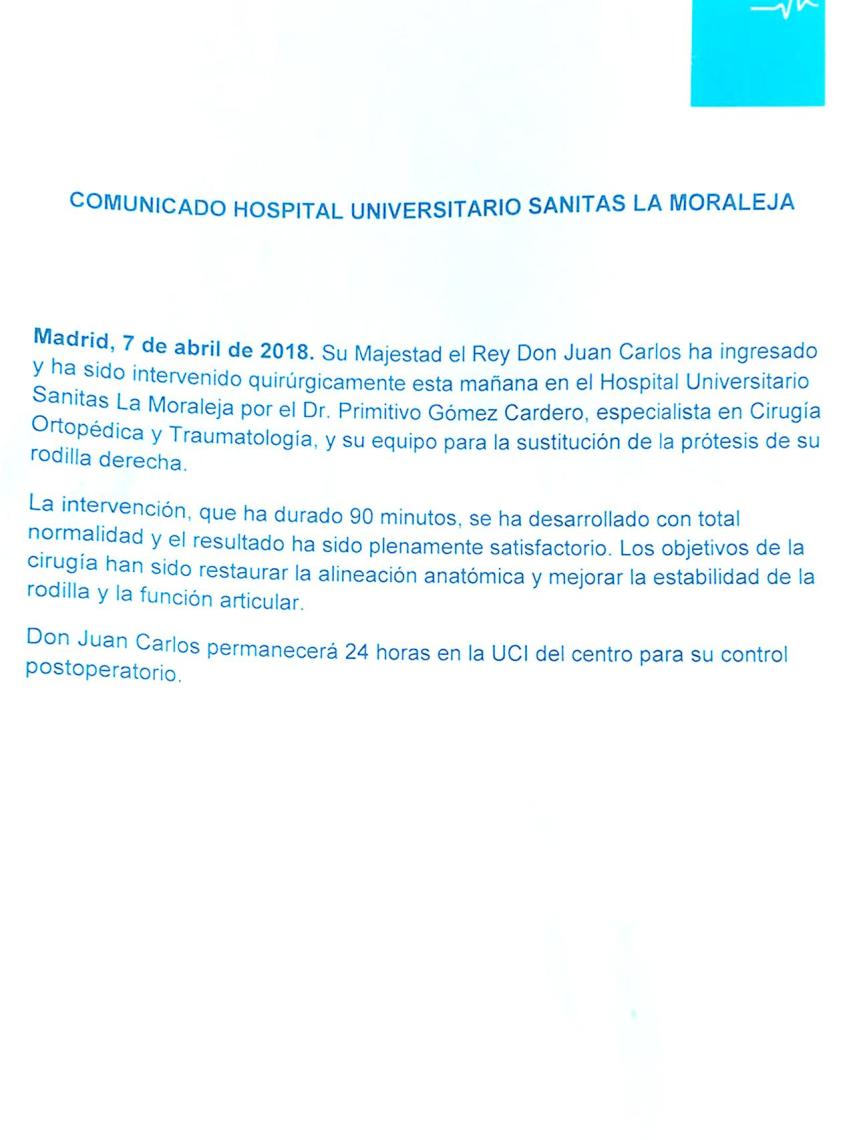 Parte médico del hospital.