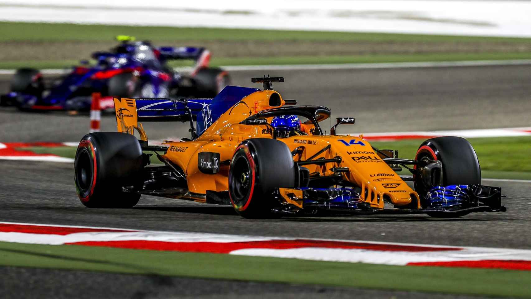 Fernando Alonso, durante la clasificación de este sábado en Bahréin.