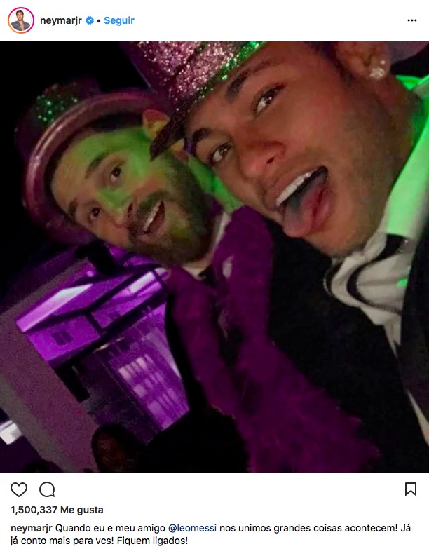 Neymar enciende los rumores tras subir una foto con Messi