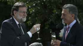 Mauricio Macri y Mariano Rajoy en la visita oficial del presidente español a Argentina.