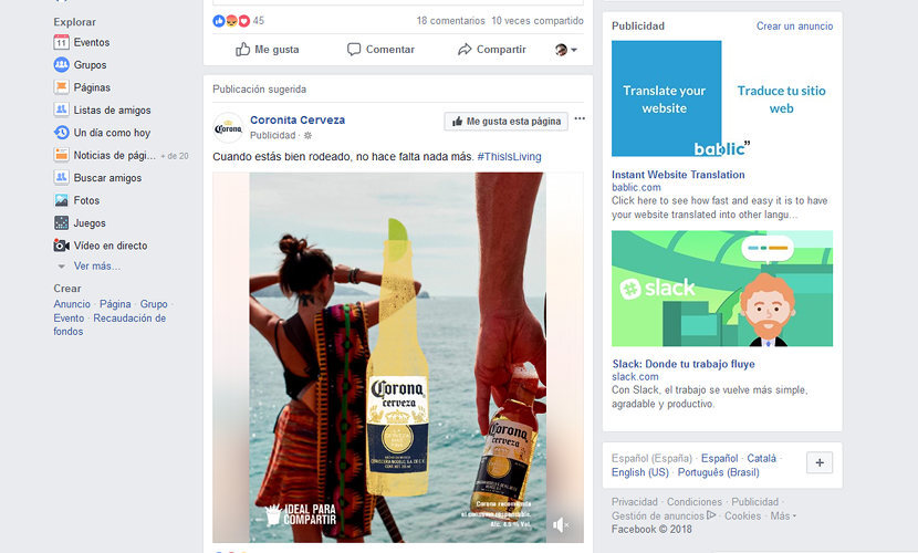 facebook publicidad