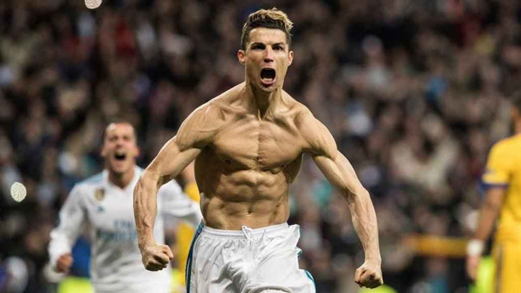 Cristiano Ronaldo celebra el gol que le valió al Real Madrid el pase a las semifinales de Champions el pasado miércoles.