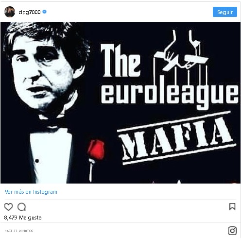 Giannakopoulos carga contra la Euroliga. Foto Instagram (@dpg7000)