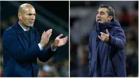 Zidane y Valverde, entrenadores de Madrid y Barça