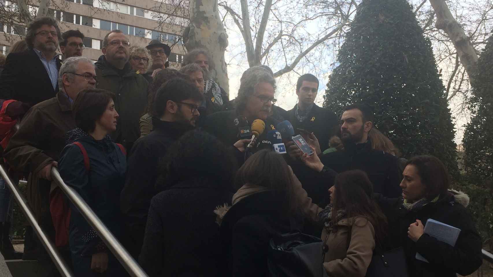 Joan Tardá y el resto de políticos de ERC y PdeCat frente a la Audiencia Nacional