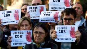 Concentración de apoyo a los Comités de Defensa de la República en Barcelona