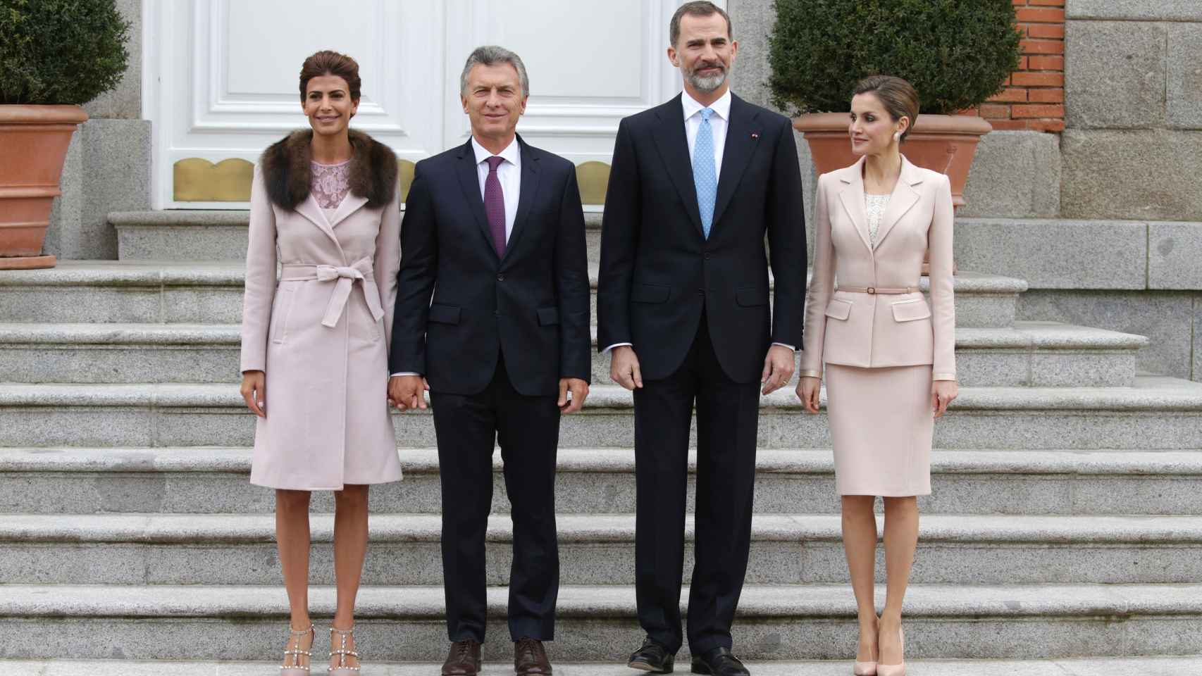 Juliana Awada, Mauricio Macri, Felipe VI y la reina Letizia