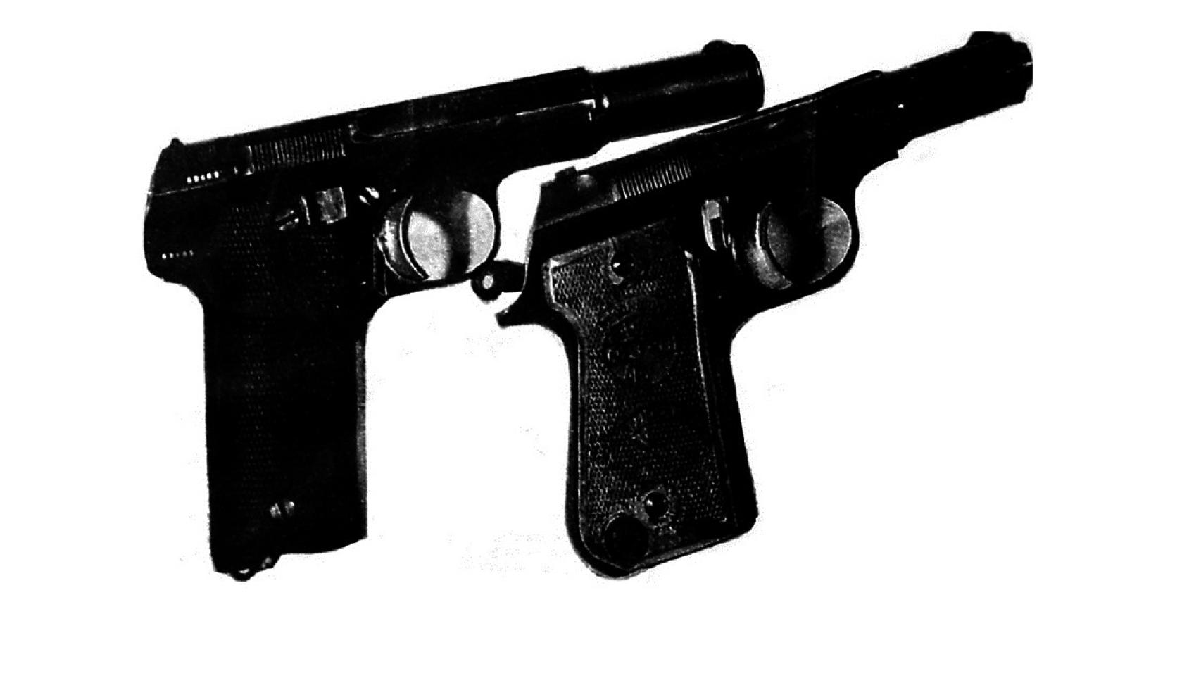 Las pistolas de Etxebarrieta y Sarasketa. Foto de la Guardia Civil, incluida en el proyecto `Historia de un desafío´(Editorial Península).
