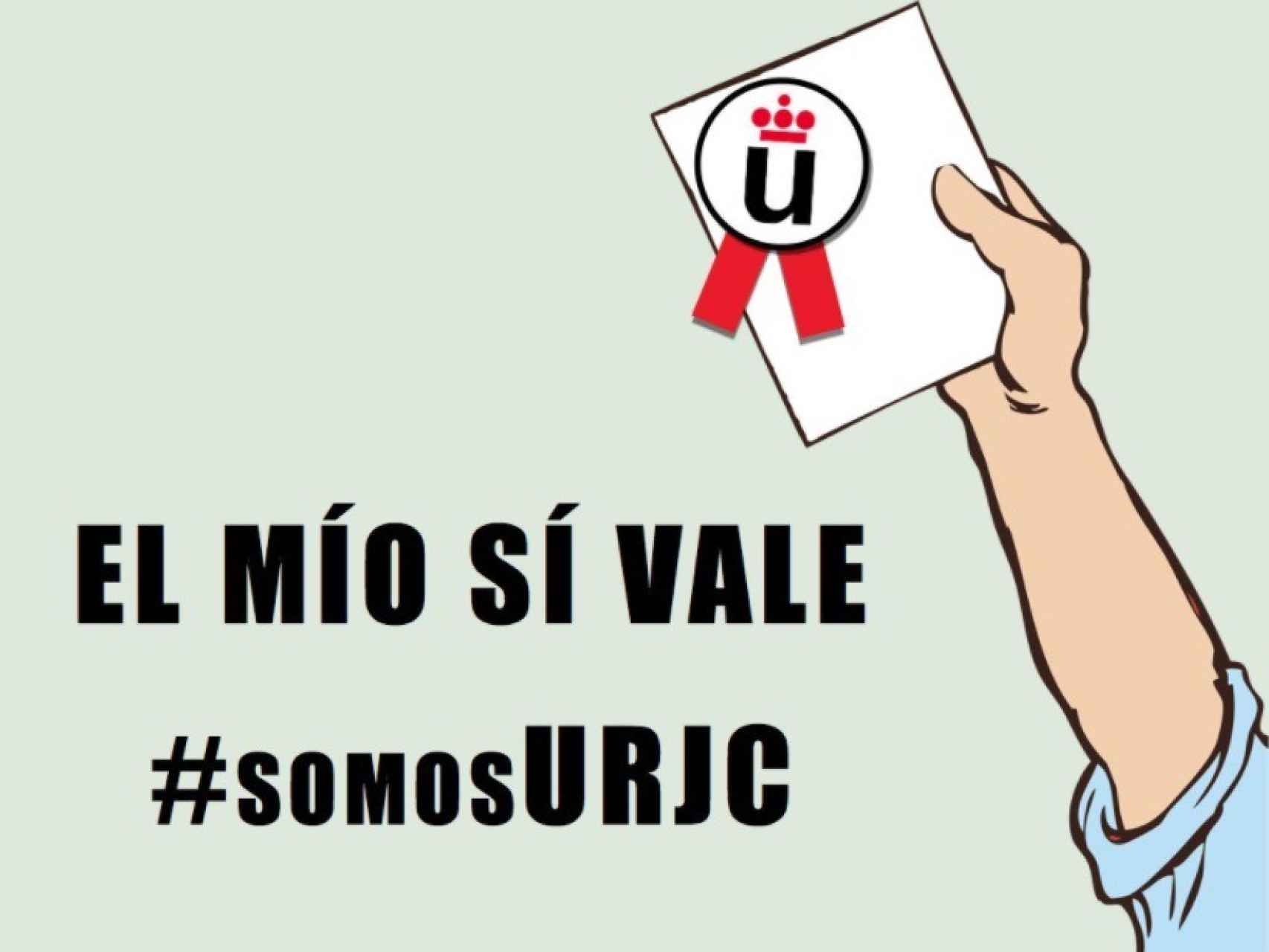 Imagen de una campaña en redes sociales de alumnos de la URJC.