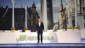 El presidente de Iberdrola, Ignacio Sánchez Galán, durante la junta general de accionistas.