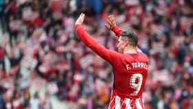 Fernando Torres celebra su gol contra el Levante.
