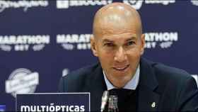 Zidane, en la rueda de prensa después de la victoria contra el Málaga