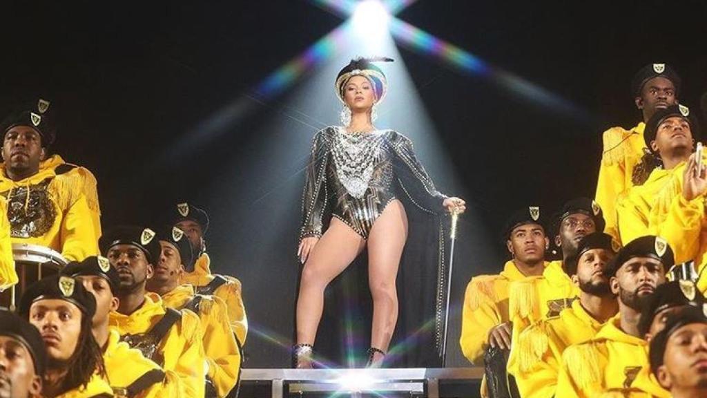 Beyoncé durante su actuación.
