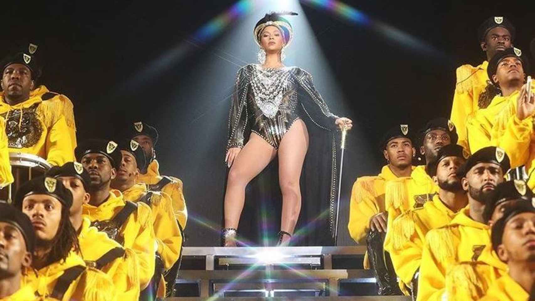 Beyoncé durante su actuación.