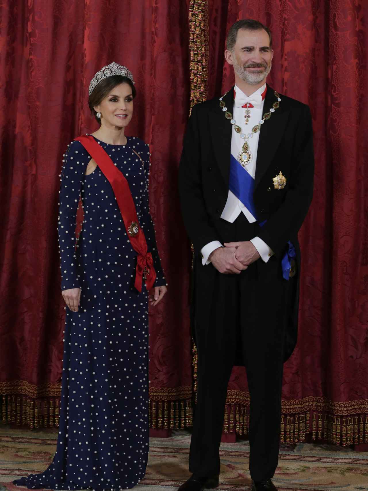 Los Reyes, Felipe VI y Letizia, en el Palacio Real
