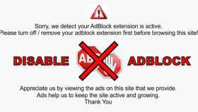 anuncio desactivar adblock web