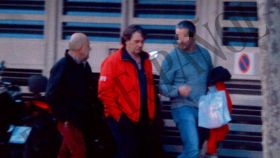 Sito Miñanco (en el centro) junto a su lugaerteniente y a otro de los investigados tras una comida en Madrid monitorizada por la Policía.