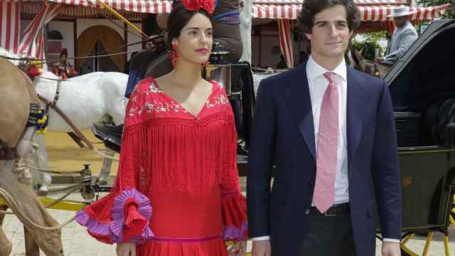 El duque de Huéscar y Sofía Palazuelo en la Feria de Abril.