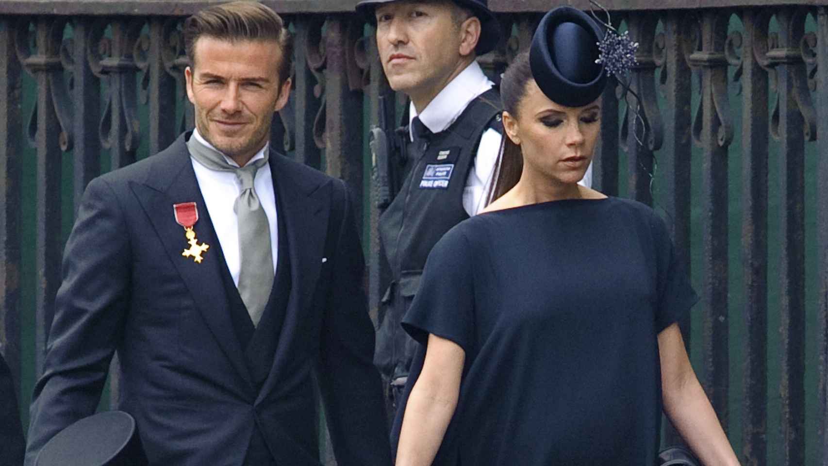 Los Beckham en la boda de Kate Middleton y el príncipe Guillermo.