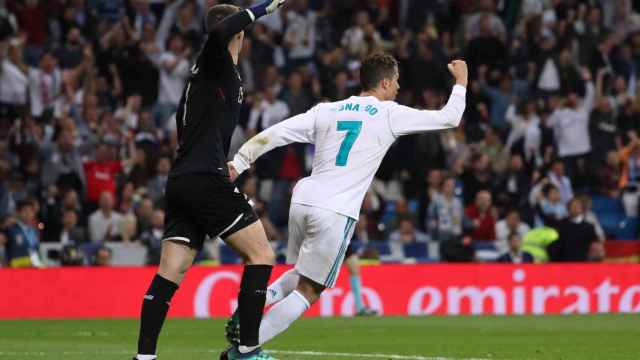 Cristiano Ronaldo celebra su gol ante Kepa, el mejor del Athletic ante el Real Madrid.