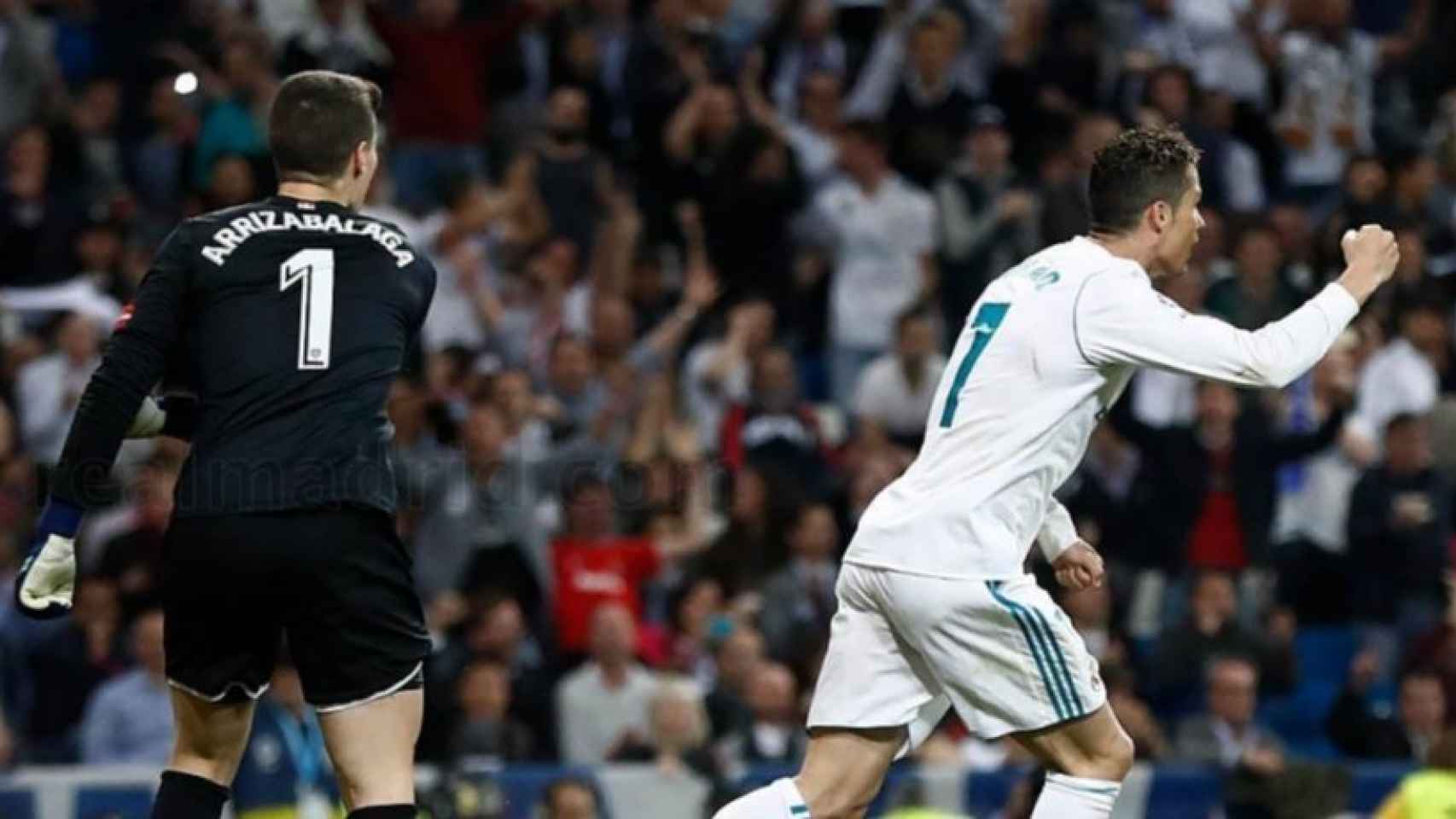 Cristiano celebra su gol al Athletic
