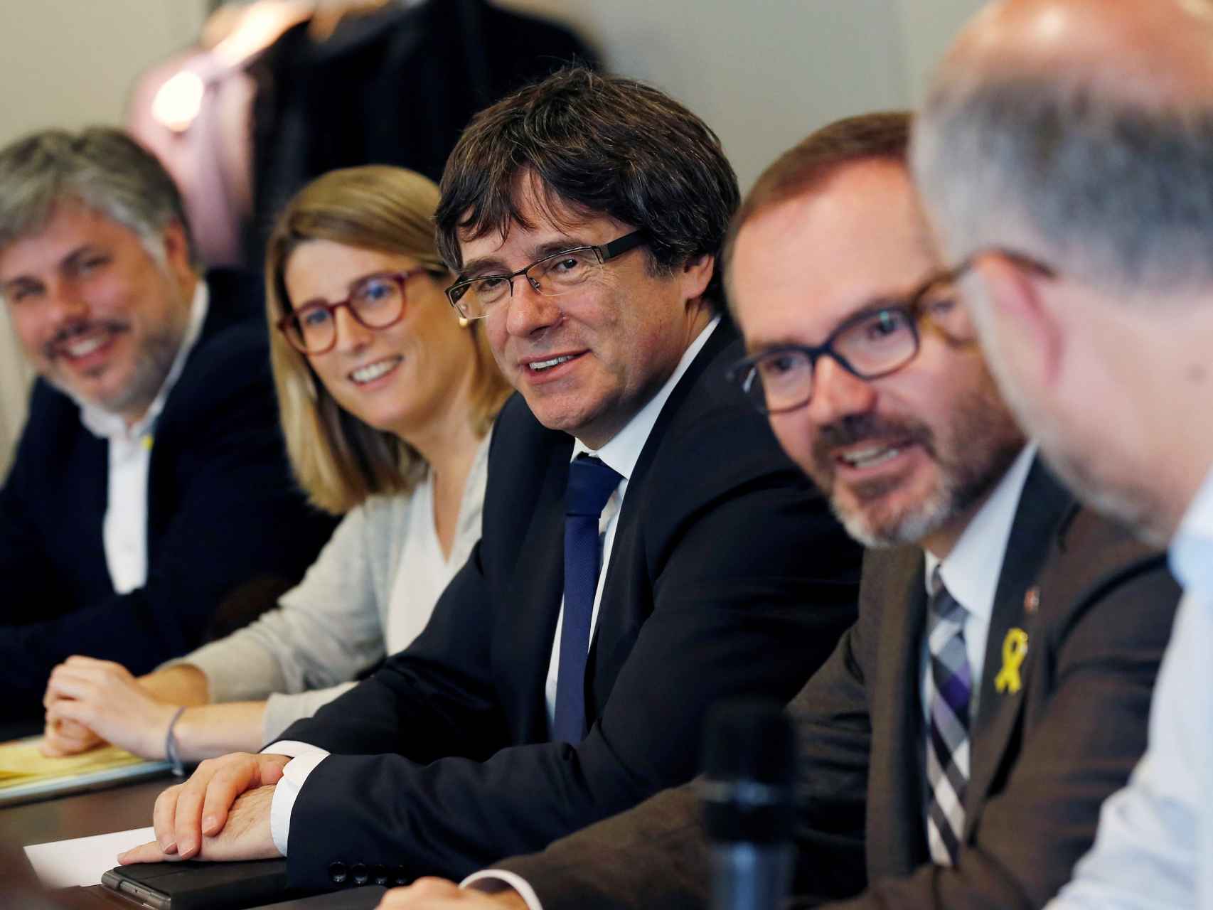 Dirigentes de JxCat, con Puigdemont en Berlín hace días.