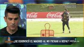 Álvaro Benito habla sobre Kepa y el Real Madrid en El Chiringuito. Foto: Twitter (@elchiringuitotv)