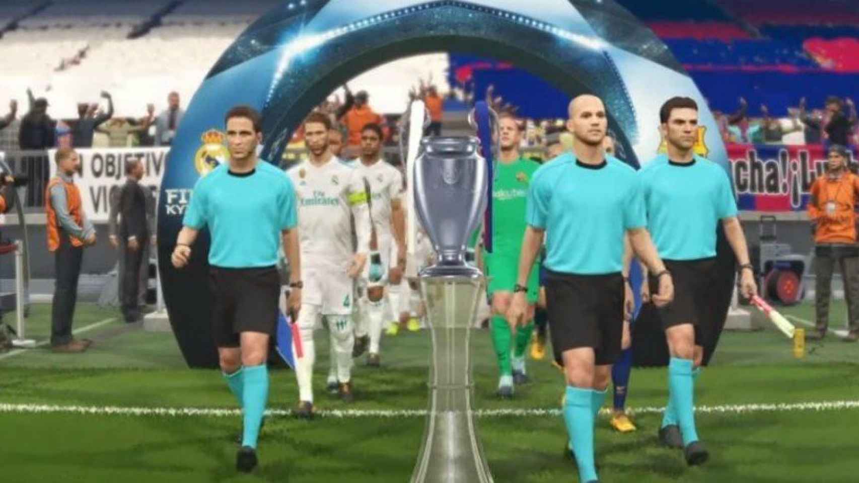 La final de la Champions League entre Real Madrid y Barcelona en PES 2018