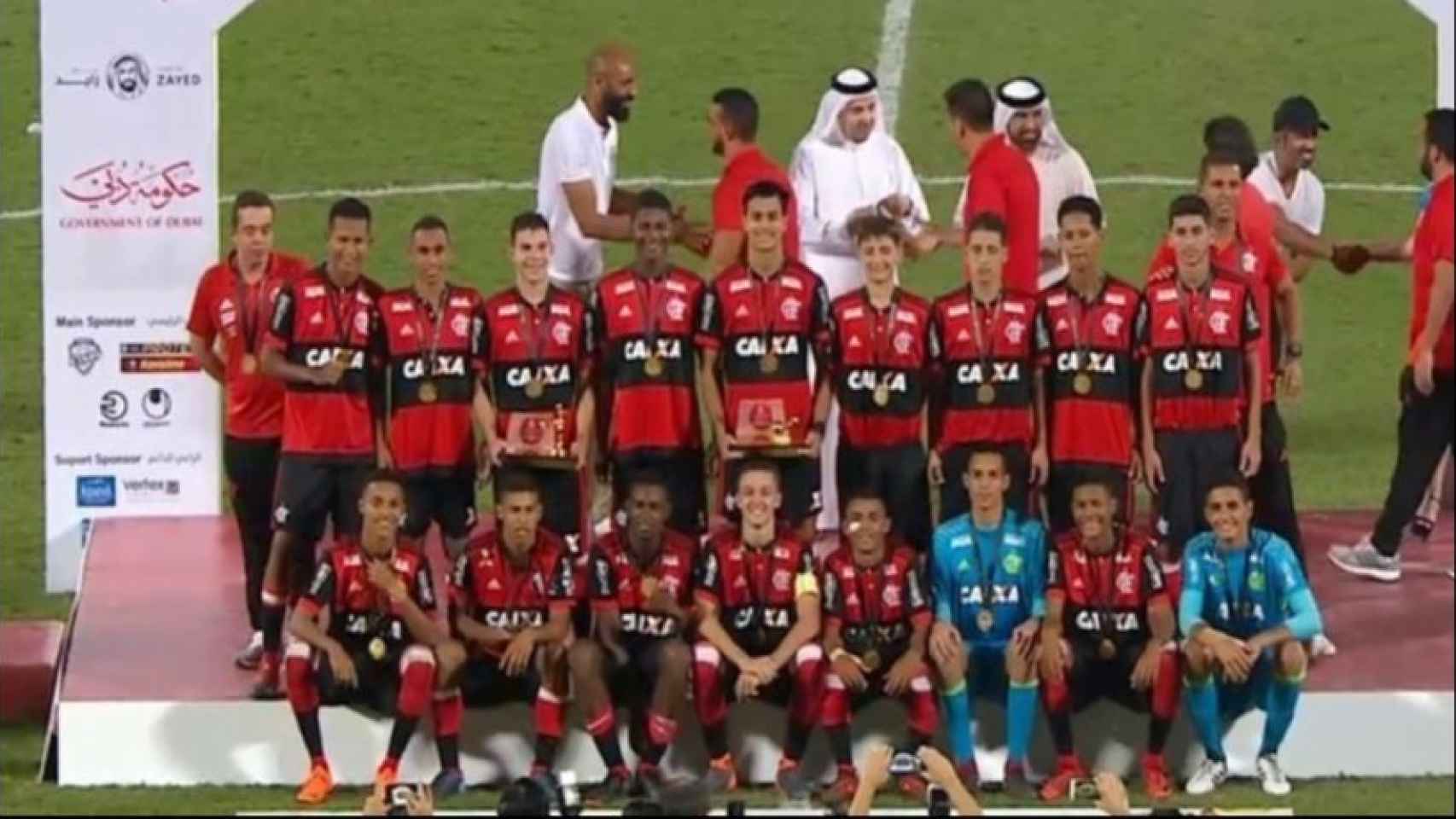 Los jugadores del Flamengo celebran el título. Foto: www.flamengo.com.br
