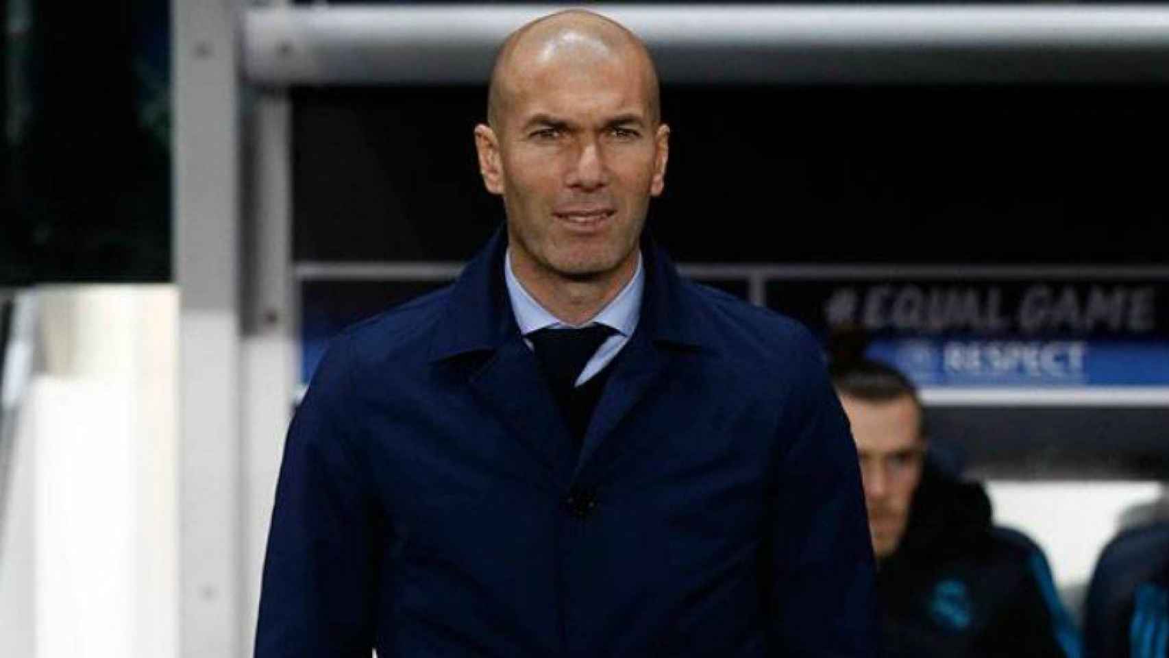 Zidane en el partido ante el PSG