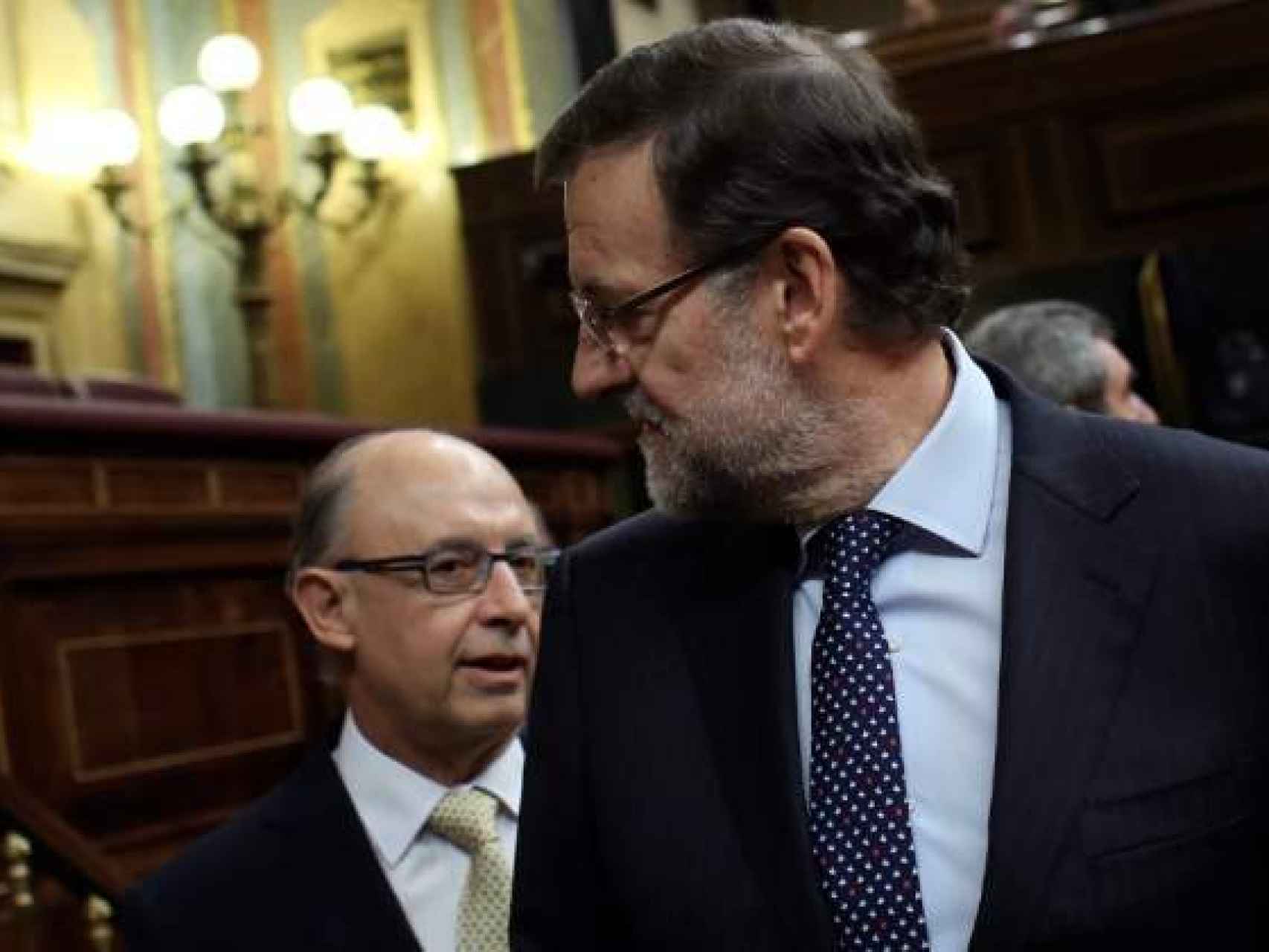 Montoro y Rajoy en el Congreso.