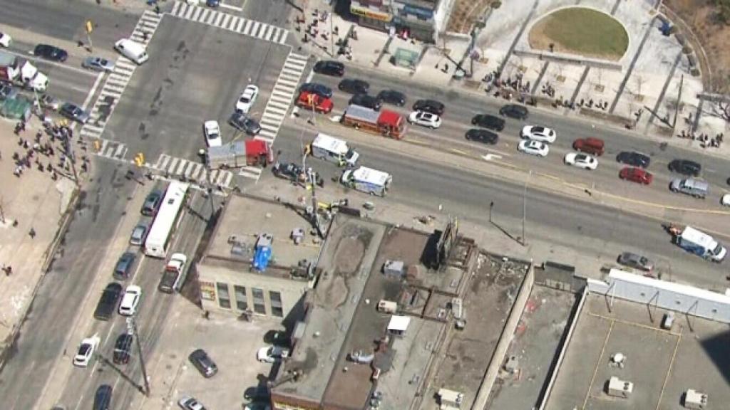 Imagen aérea de la zona del suceso.