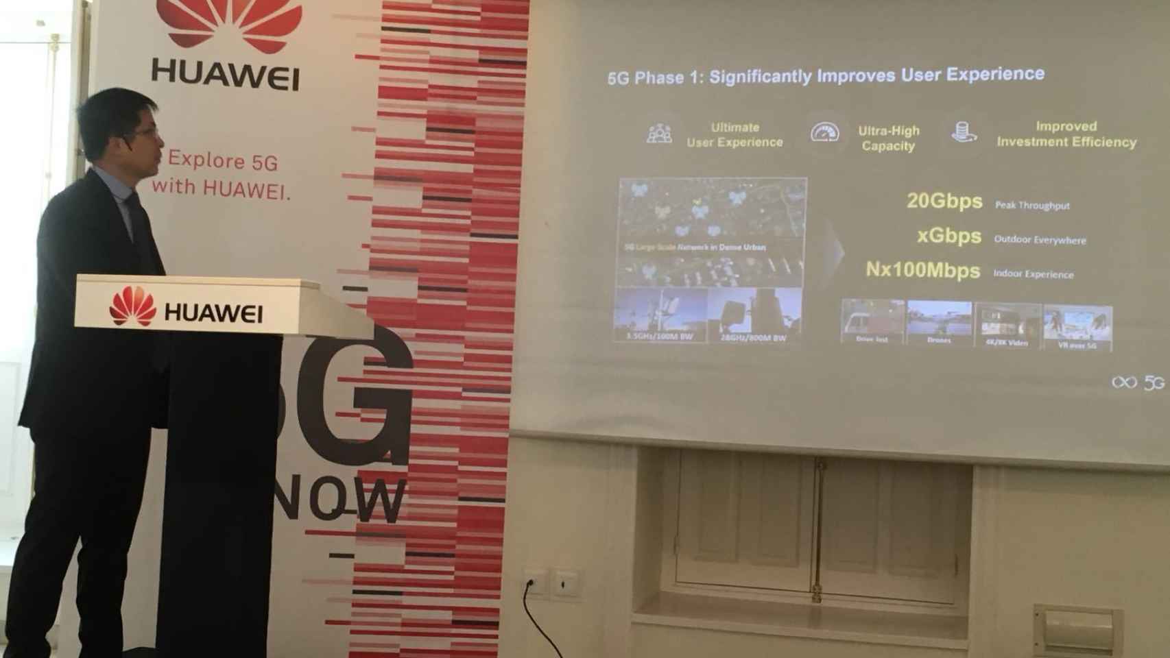Tony Jin Yong, CEO de Huawei en España, durante la Presentación de las posibilidades del 5G.