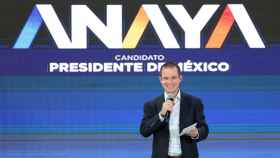 Ricardo Anaya durante un mitin electoral