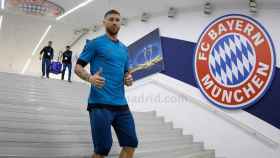 Sergio Ramos en el túnel del Allianz Arena