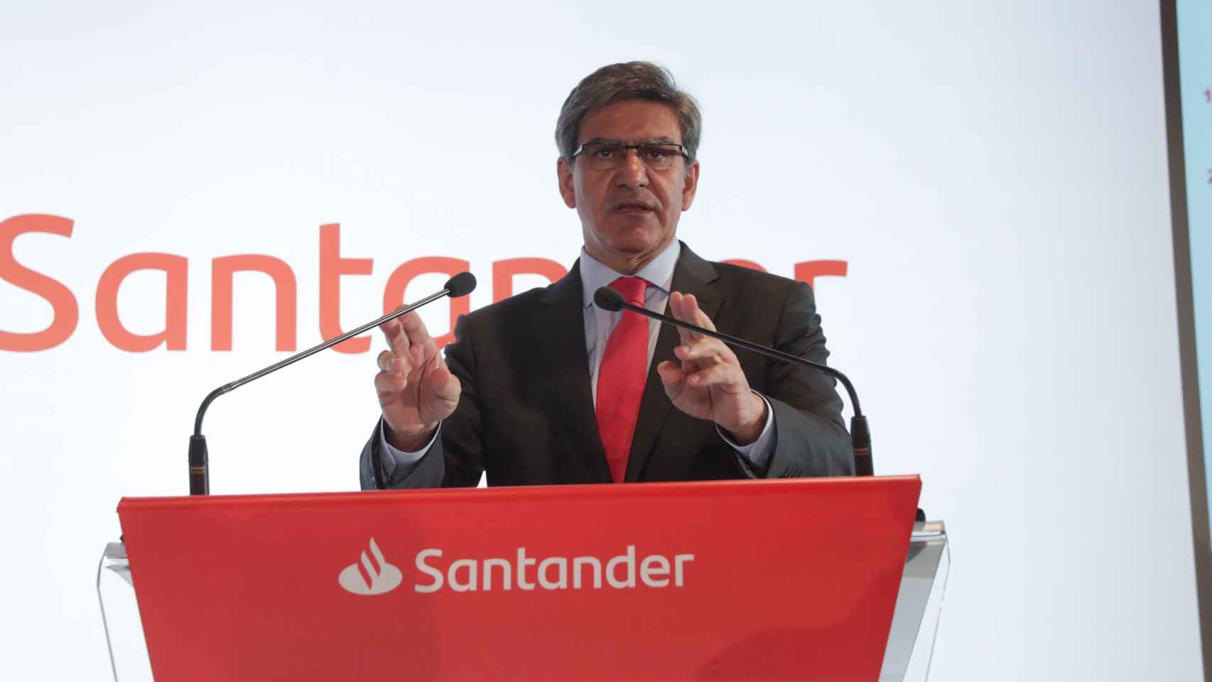 José Antonio Álvarez, CEO del Banco Santander durante la presentación de resultados del 1T 2018.