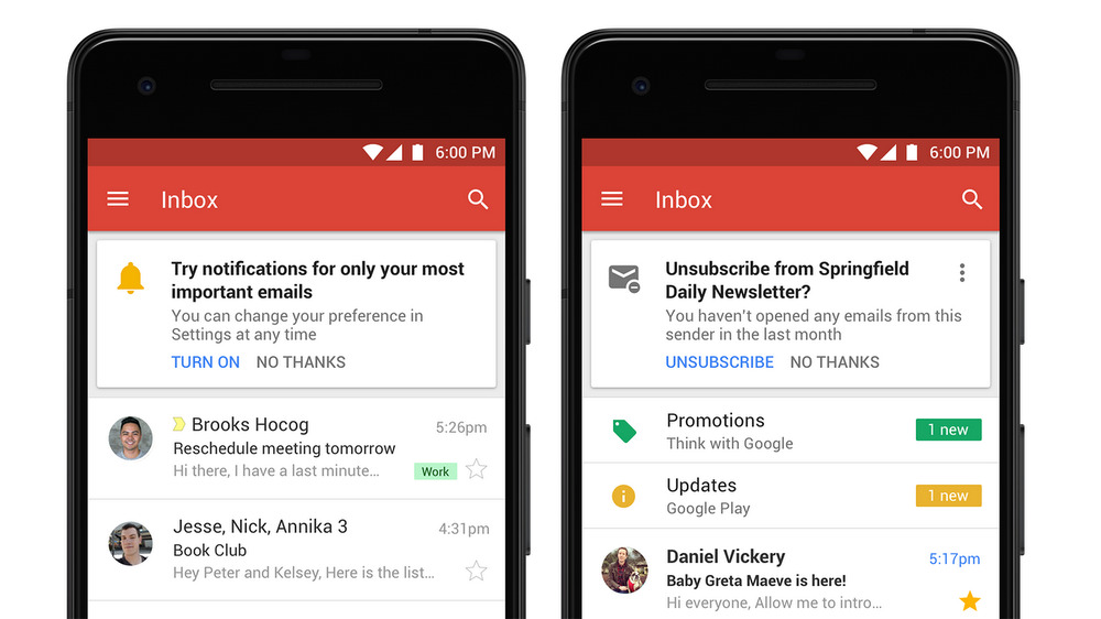desuscribirme de lista de correo de gmail