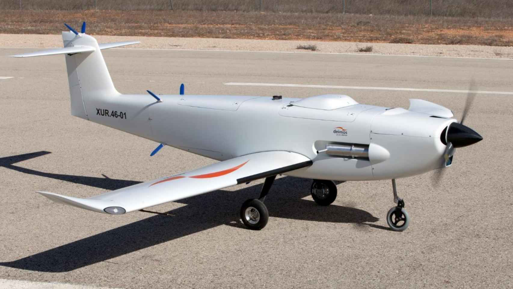 Prototipo de avión no tripulado entregado por Elecnor a la Defensa francesa.