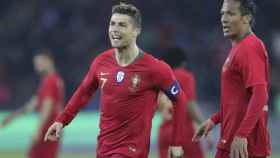Cristiano celebra su gol con Portugal. Foto: fpf.pt