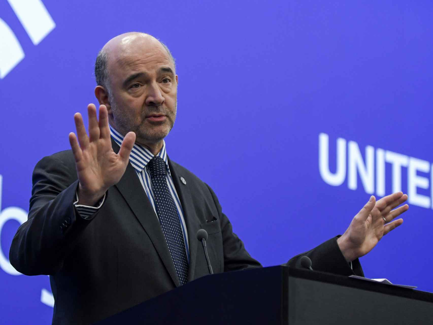 El comisario de Asuntos Económicos, Pierre Moscovici, en Sofía