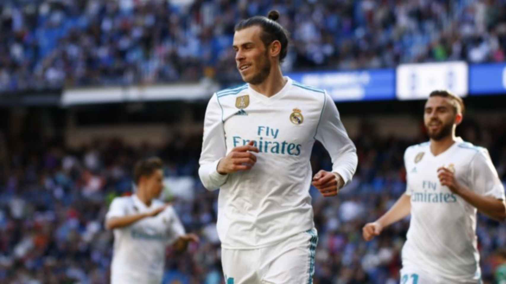 Bale celebra su gol al Leganés. Foto: Pedro Rodríguez/El Bernabéu