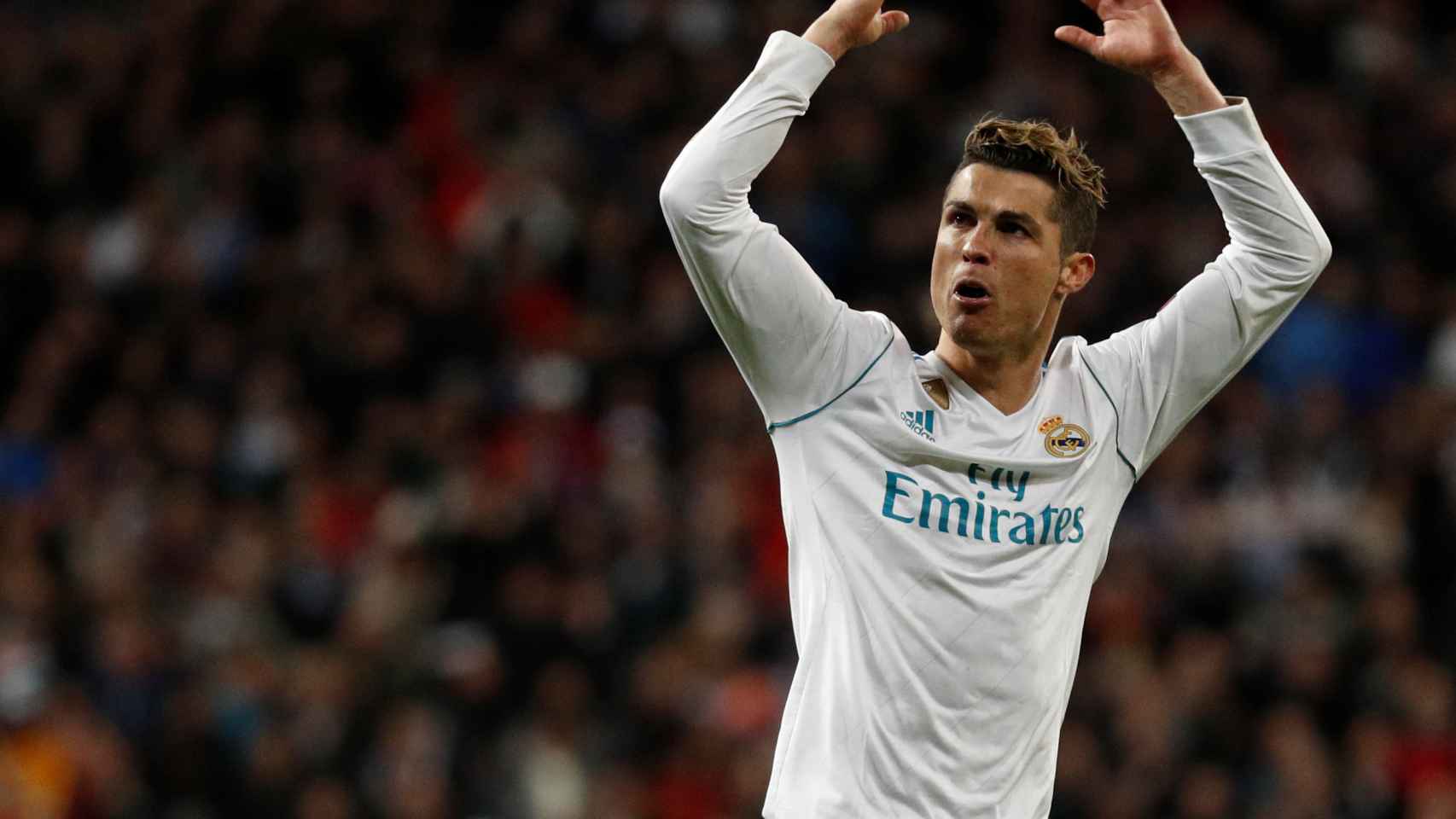 Cristiano Ronaldo anima al Bernabéu en el partido ante la Juventus de Champions.