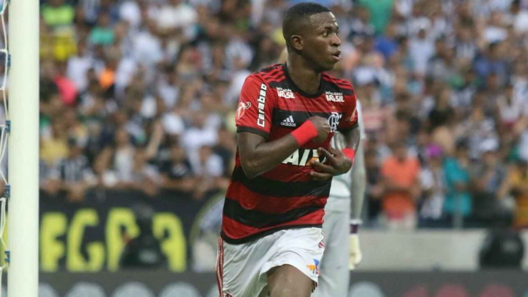 Vinicius Junior celebrando un gol. Foto: Twitter (@Flamengo)