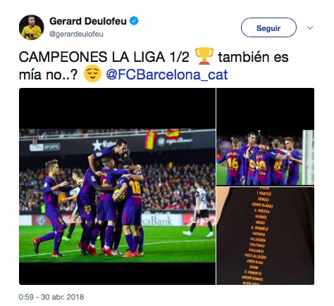 Deulofeu ataca al Barça por no estar en la camiseta del campeón